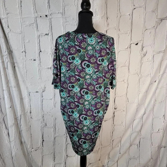 Lularoe Irma Tunic Shirt Hi-Lo Circles Geometric Print Size XS Legging Length - Picture 5 of 7